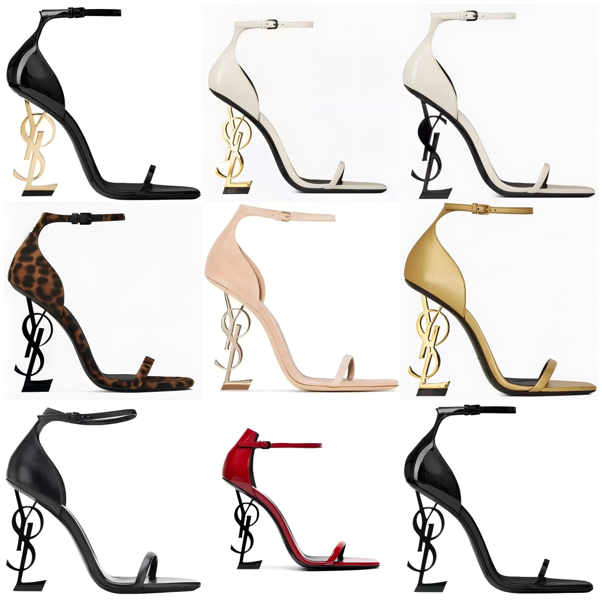 Saint Laurent Women's YSL Heel Sandals High Heels