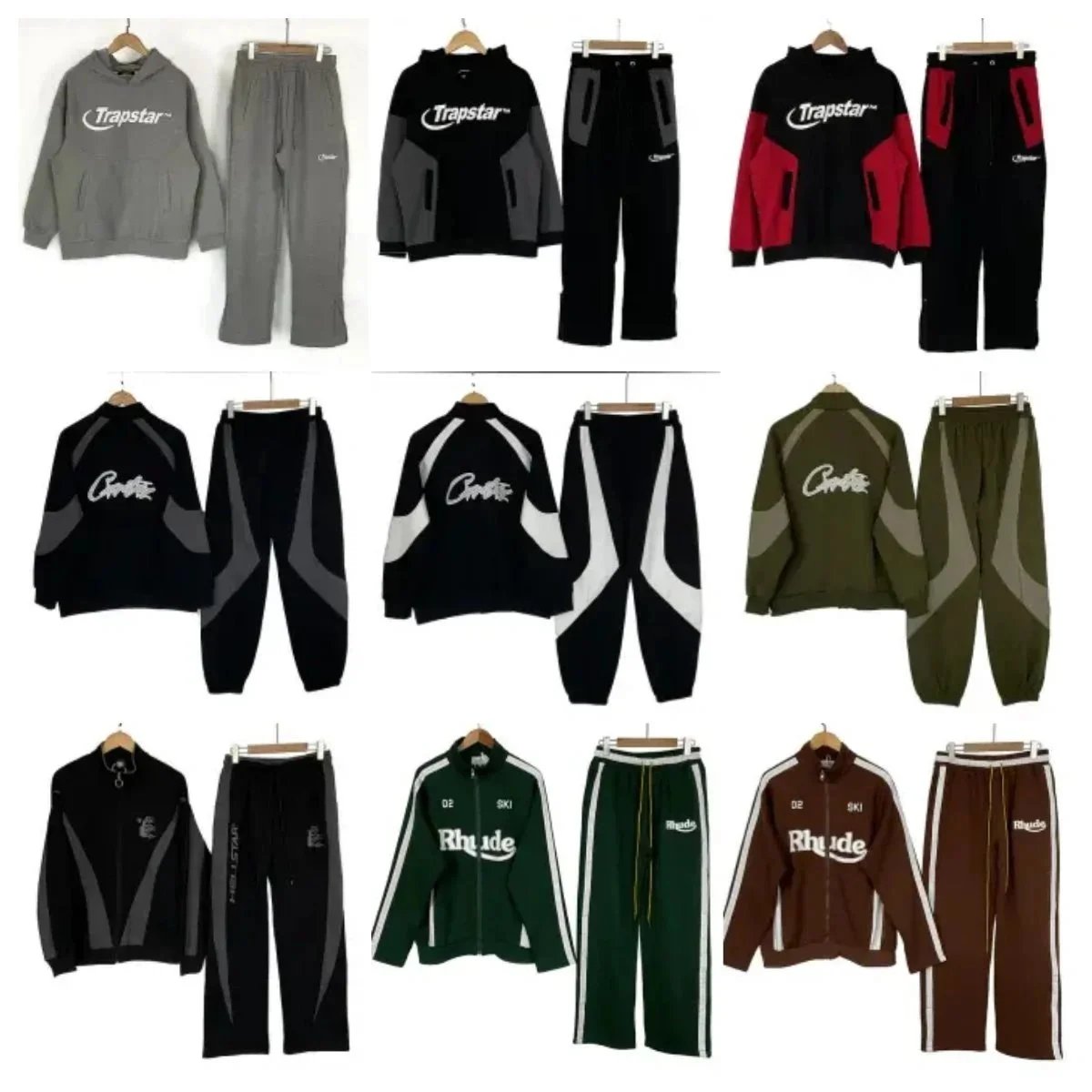 Trapstar and Rhode Tracksuits Men's Hoodie Jacket Pants Set