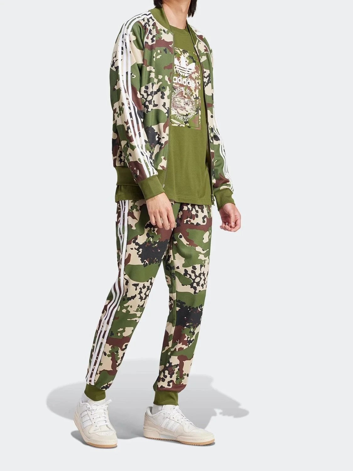 adidas Camouflage Track Suit with 3-Stripe Design