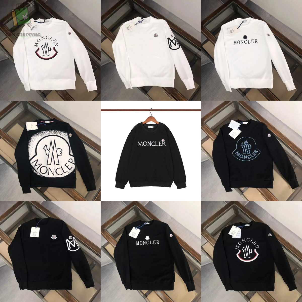 Moncler Sweatshirts for Men and Women - Premium Logo Crewneck Sweaters