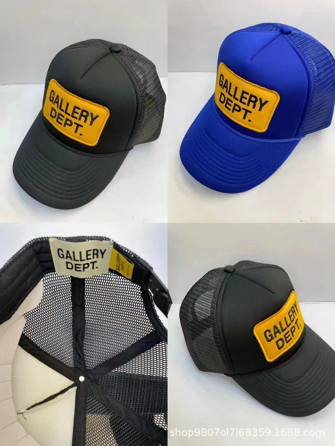 Gallery Dept. Trucker Hat Mesh Cap Black Blue