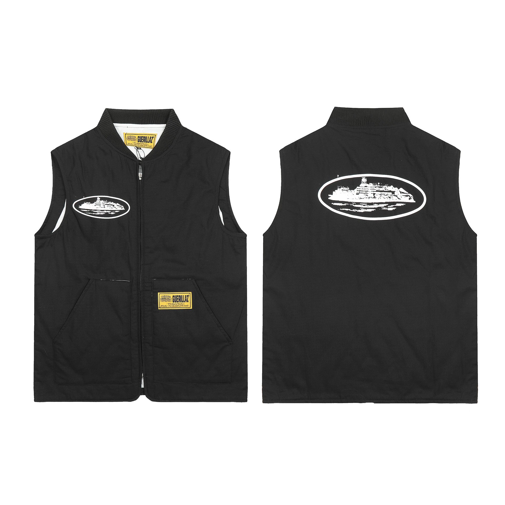 Gorillaz Black Sleeveless Vest with Ship Logo