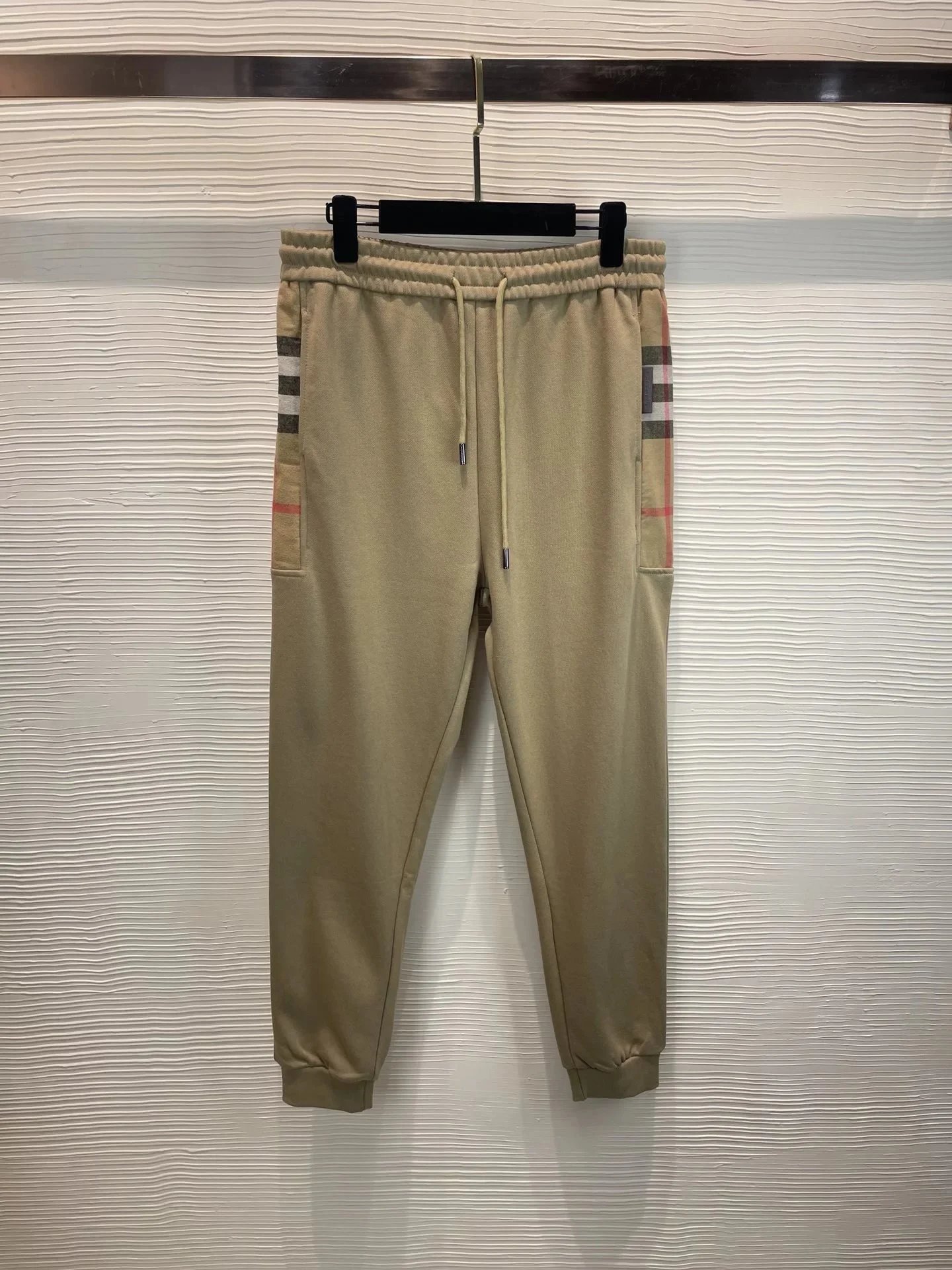 Burberry Check Side Stripe Jogger Pants