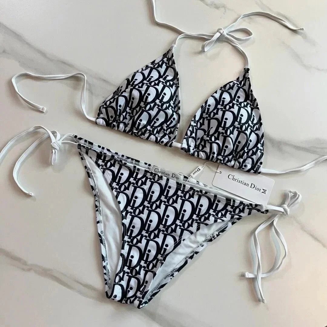 Christian Dior Oblique Print Bikini Set