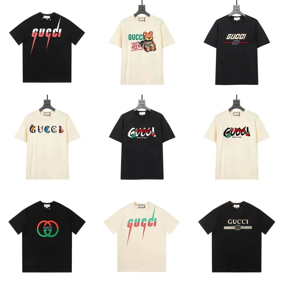 Gucci T-Shirts Collection Men's Fashion Brand Logo Tees