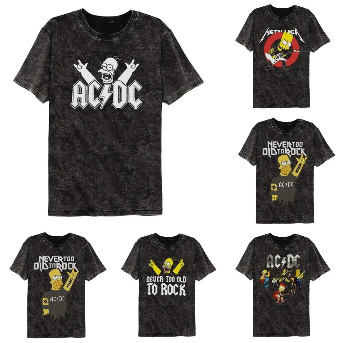 The Simpsons x AC DC Rock T-Shirt Collection