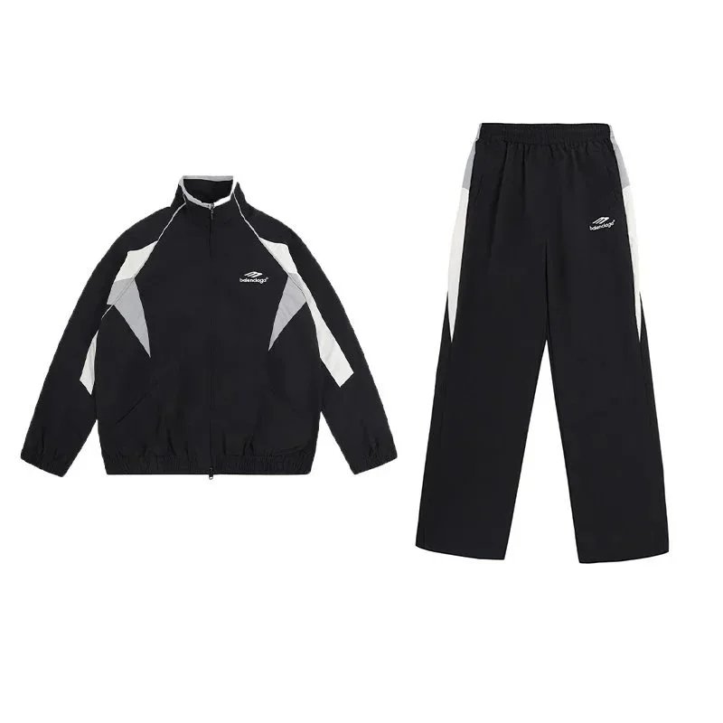 Lakendog Black Track Suit with White and Gray Accents