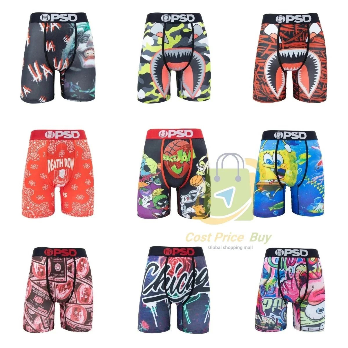 PSD Men's Printed Boxer Briefs Underwear Collection