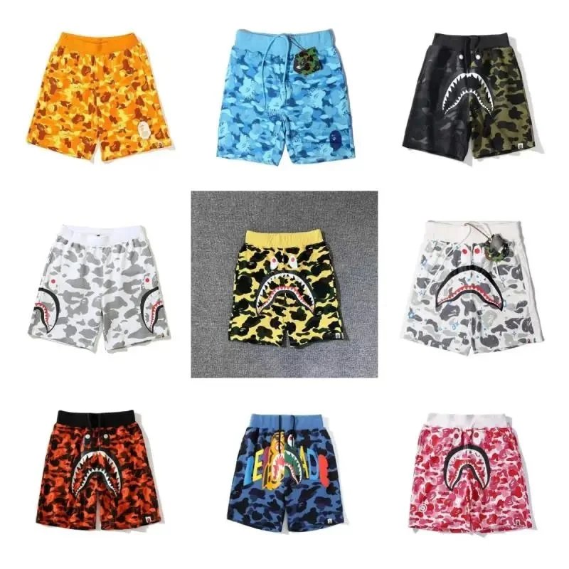 BAPE Shark Camouflage Swim Shorts for Men and Women