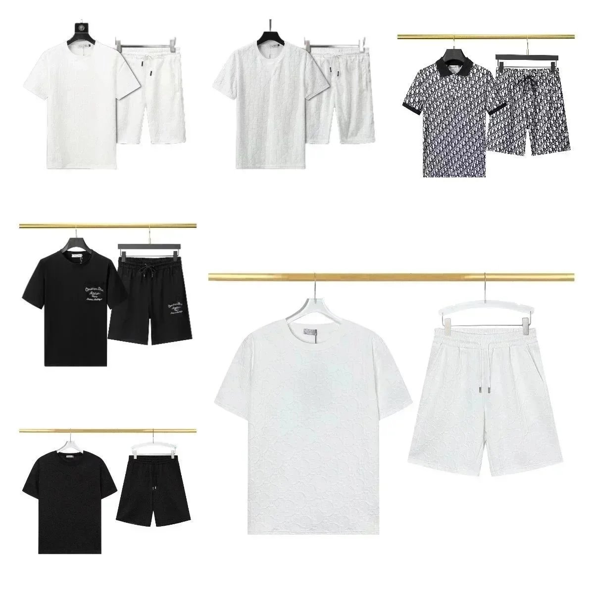 Dior Men's T-Shirt and Shorts Set Casual Wear