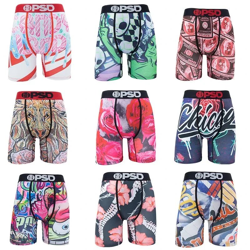 PSD Men's Printed Boxer Briefs Fashion Underwear