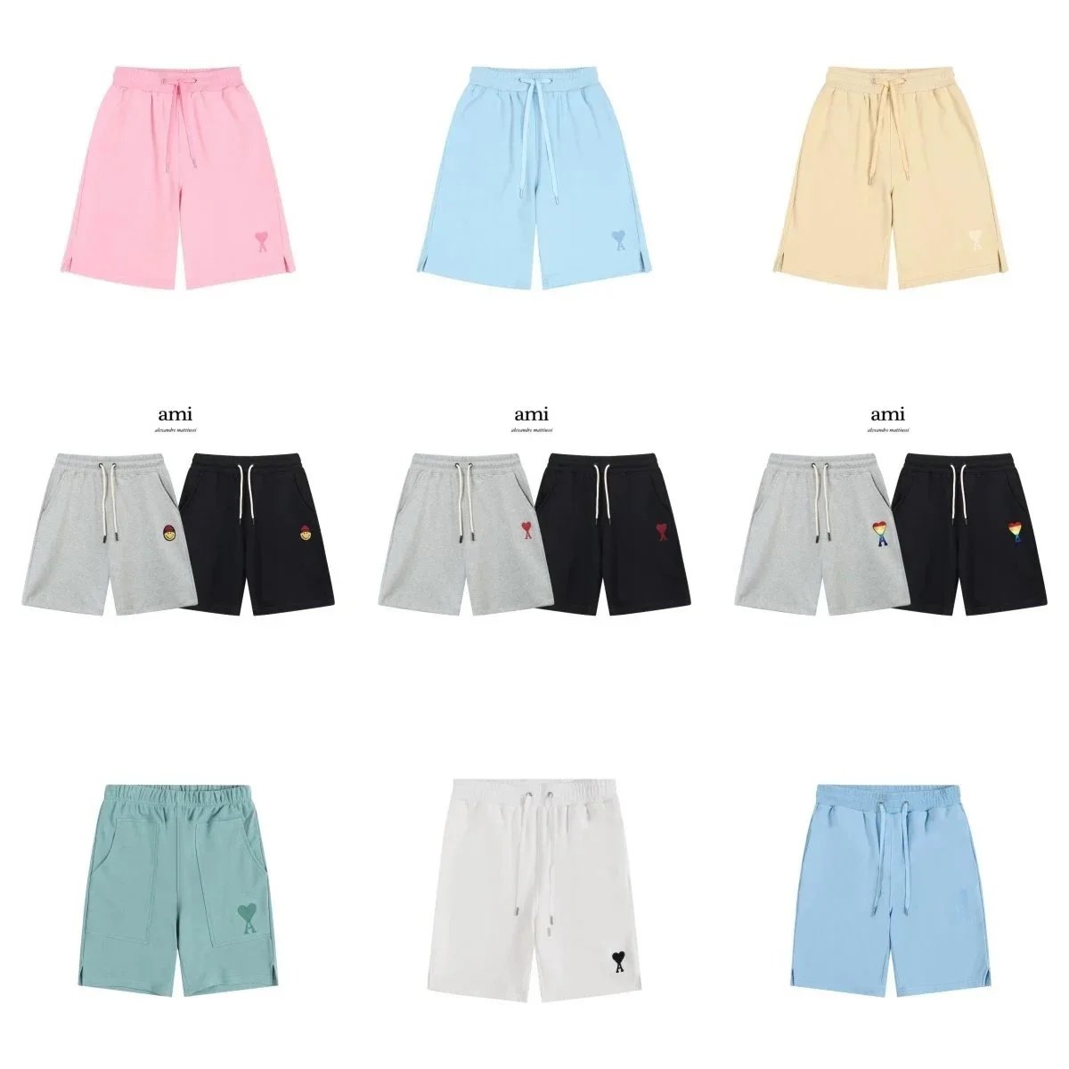 ami Paris Cotton Shorts for Men and Women