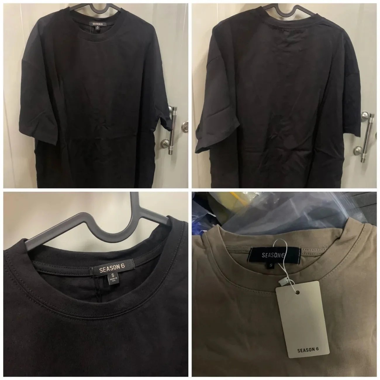 SEASON 6 Oversized Black T-Shirt for Men Women Casual Wear