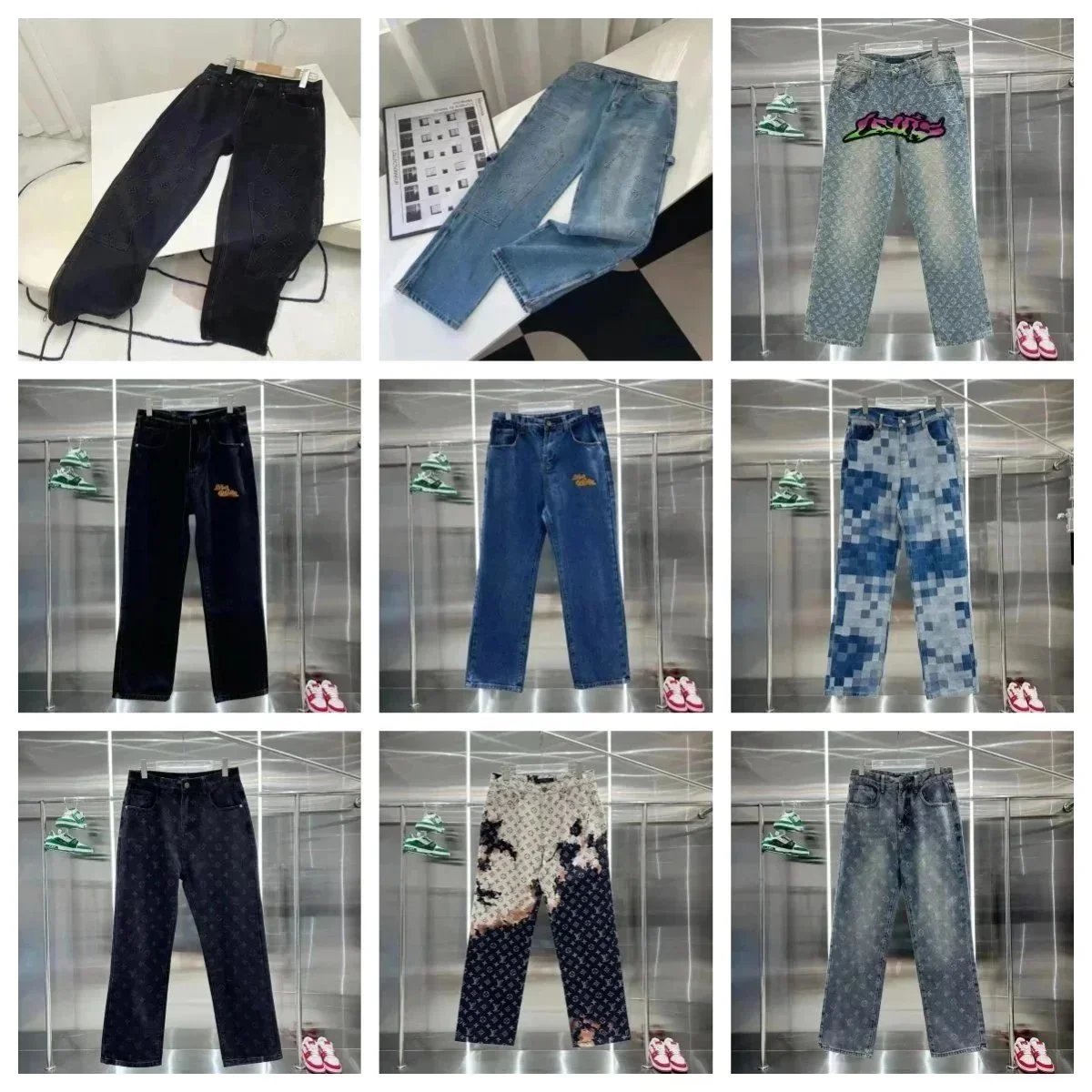 Luxury Designer Denim Pants for Women High Fashion Jeans