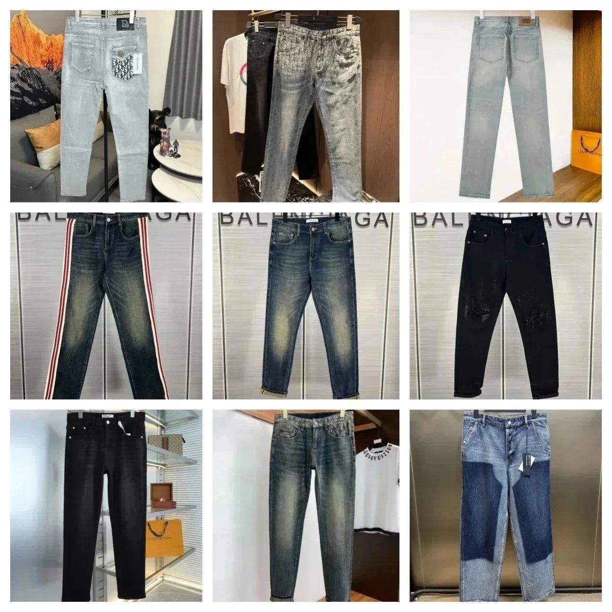 Balenciaga Men's Jeans Collection - Premium Denim Pants