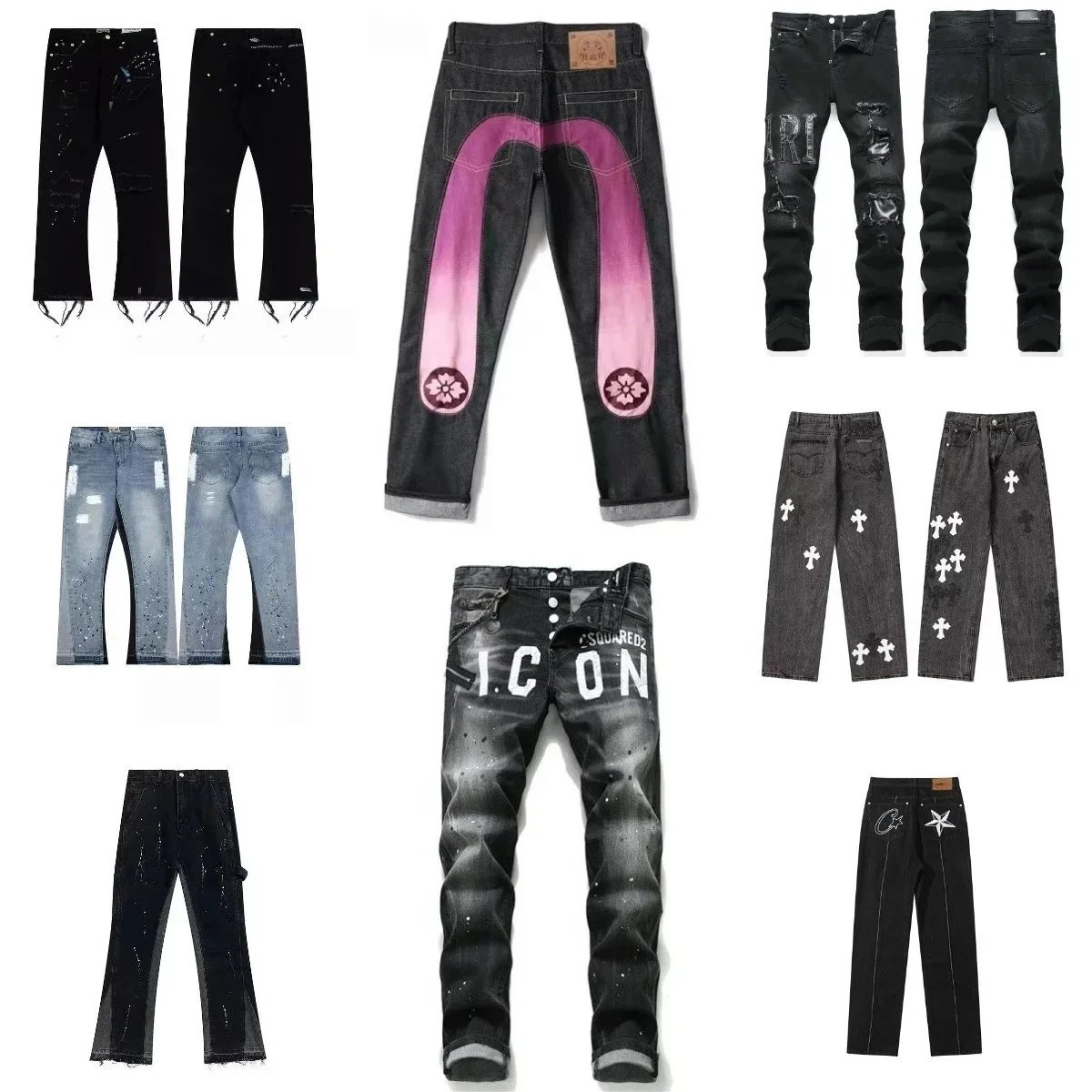 DSQUARED2 ICON Denim Jeans Men's Fashion Streetwear Pants