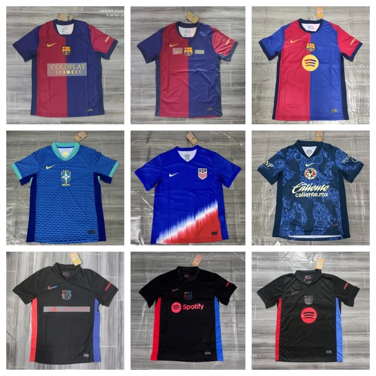 Nike Football jerseys FC Barcelona USA Brazil Mexico Spotify Coldplay