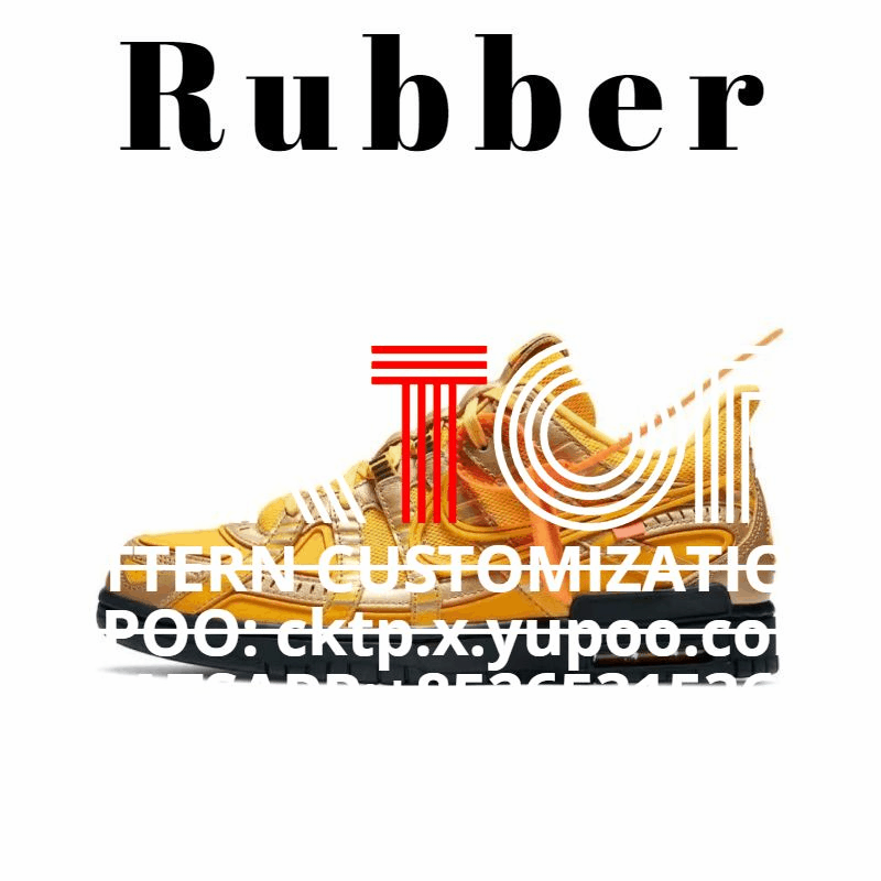 Customized Yellow Running Shoes with Rubber Sole and Pattern Design