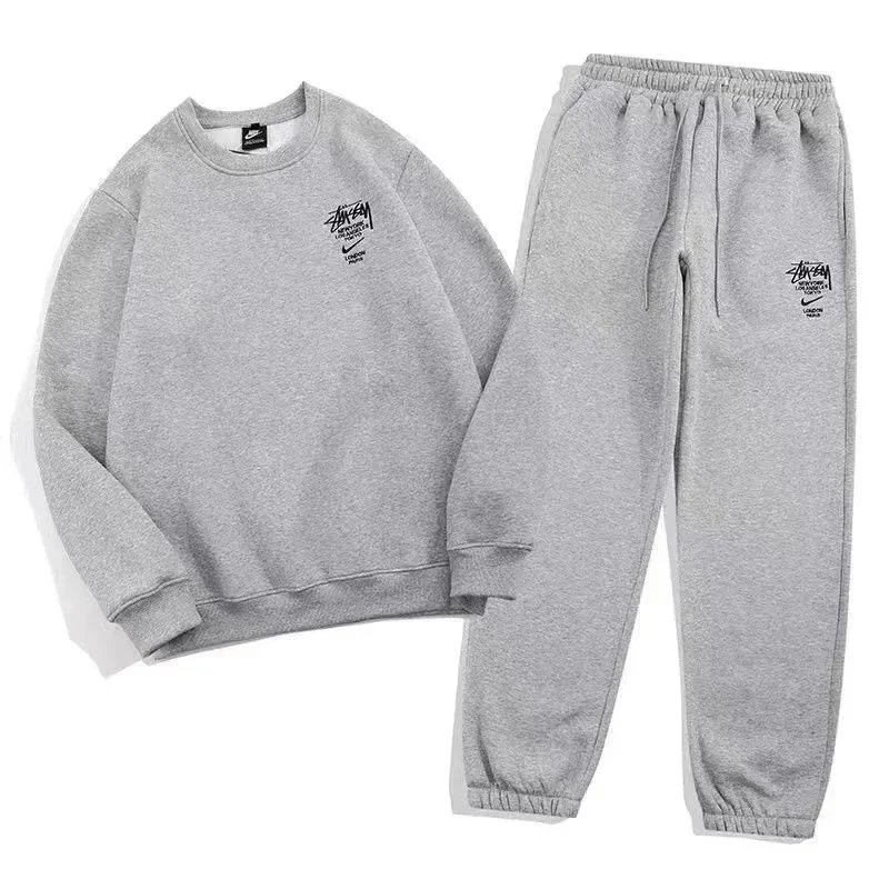 Stussy Gray Sweatshirt and Jogger Set