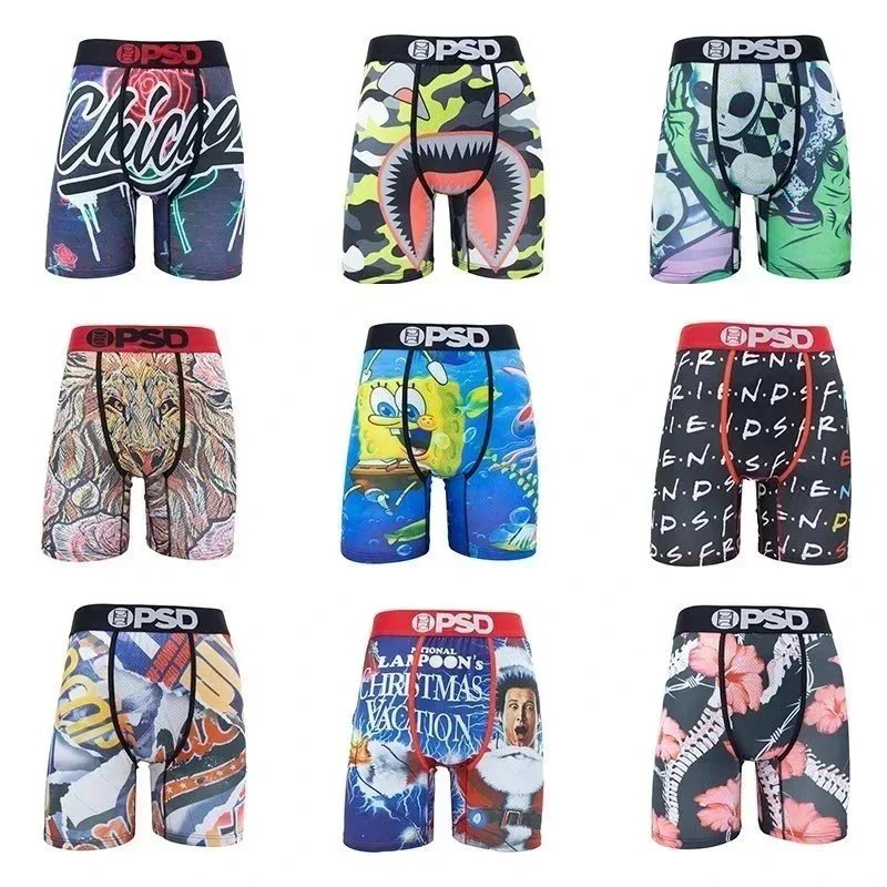 PSD Men's Printed Boxer Briefs with Pop Culture Designs