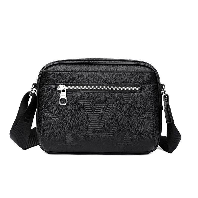 Black Monogram Canvas Crossbody Bag for Men