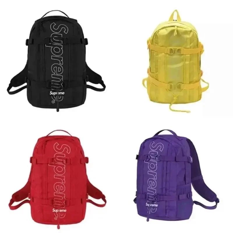 Supreme Backpacks in Black Yellow Red Purple Colors