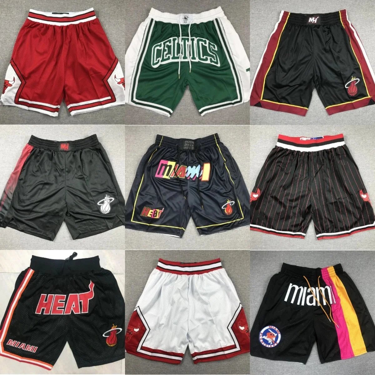 Miami Heat Basketball Shorts NBA Team Sports Wear