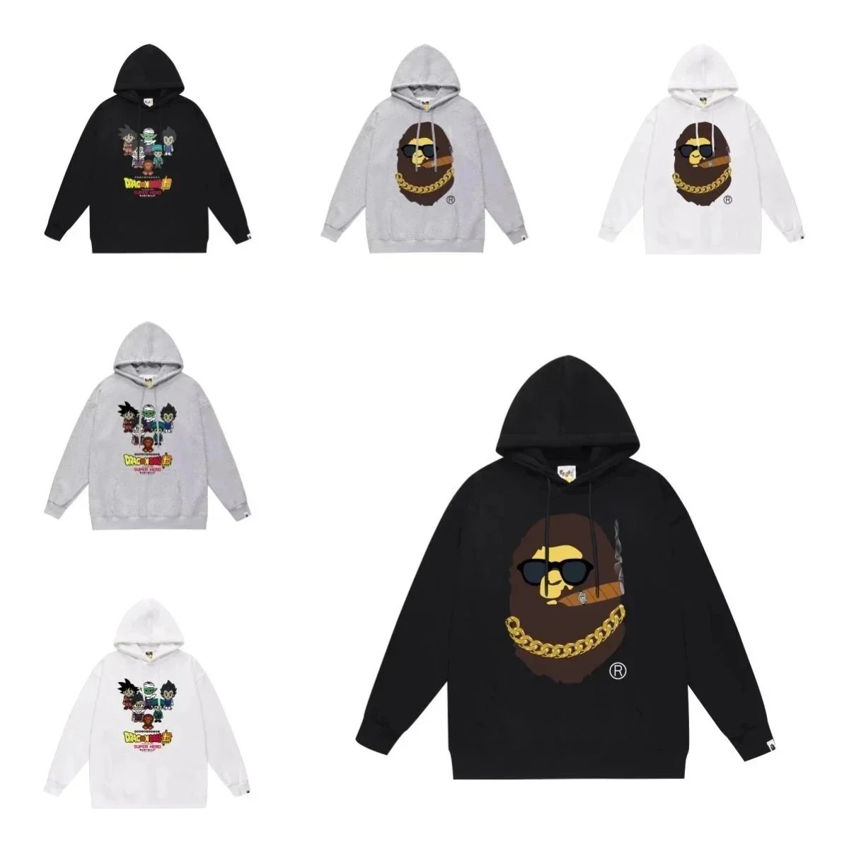 BAPE x Dragon Ball Hoodie Sweatshirt Men's Streetwear Fashion