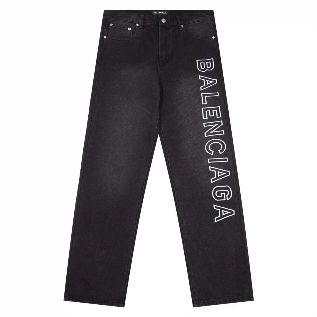 Balenciaga Black Logo Jeans for Men