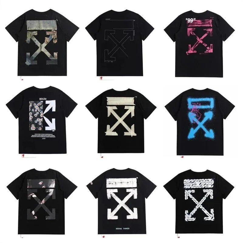Off-White Arrow Print T-Shirts Black Streetwear Fashion