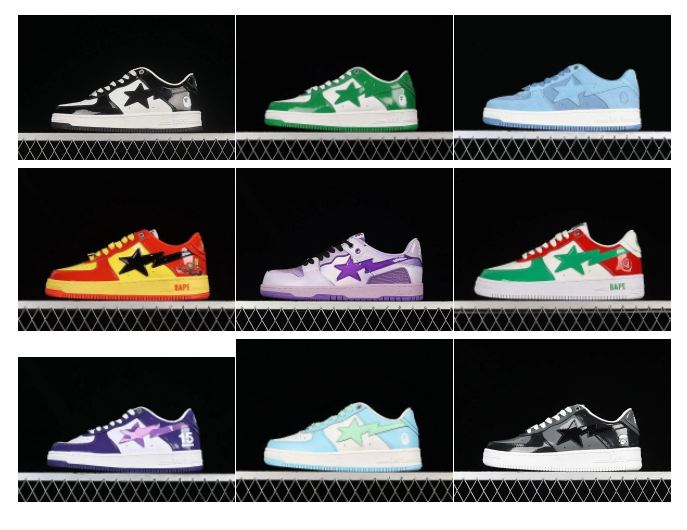 BAPE Star Sneakers Collection Colorful Limited Edition