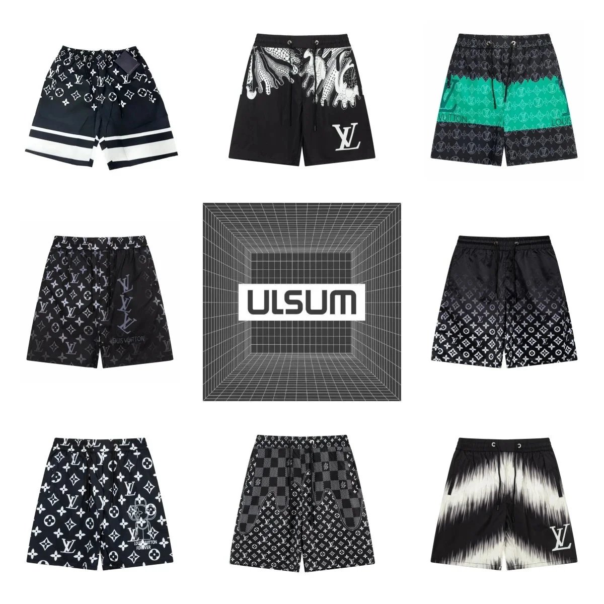 Louis Vuitton Style Swim Shorts for Men Fashionable Beachwear