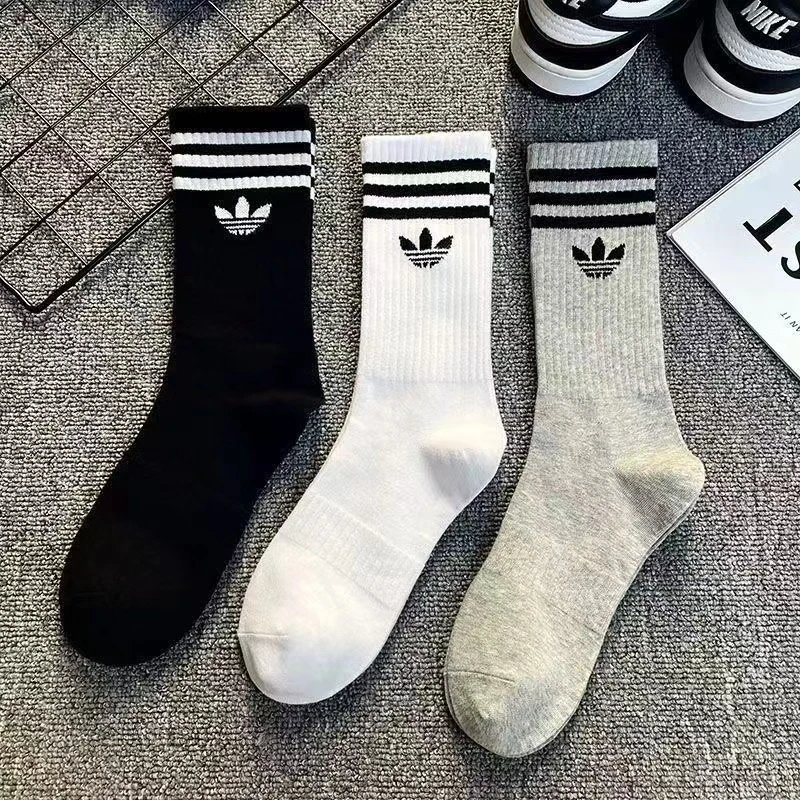 Adidas Originals Crew Socks Black White Grey