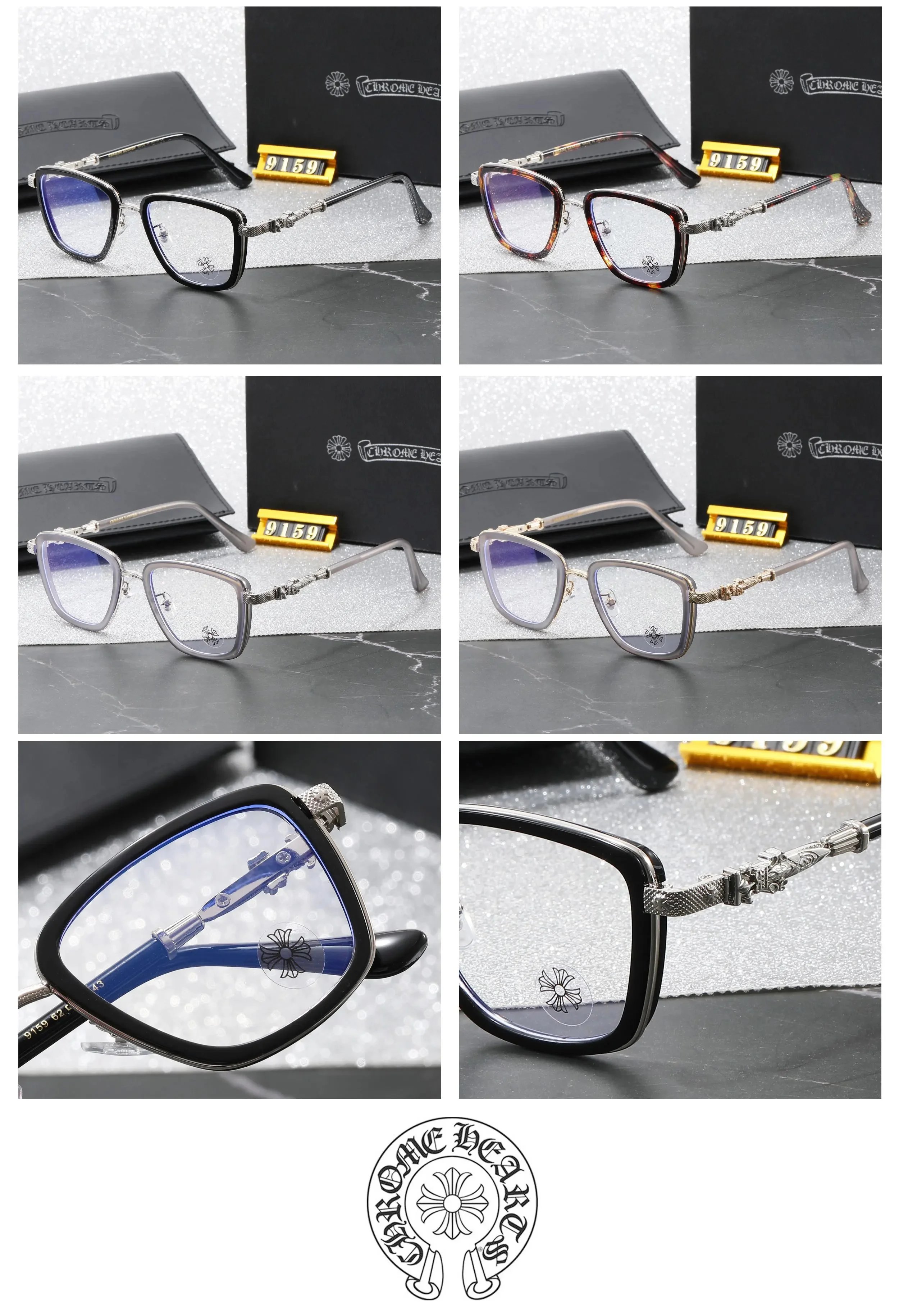 CIRROANC HEAR 9159 Fashion Metal Frame Eyeglasses for Men and Women