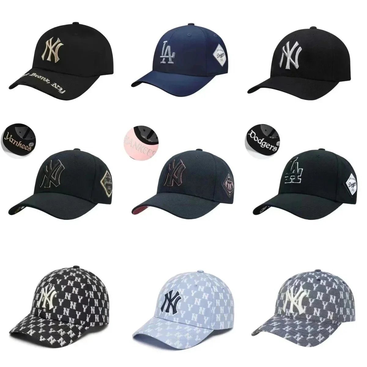 NY Yankees LA Dodgers Baseball Caps Adjustable Hat for Men Women