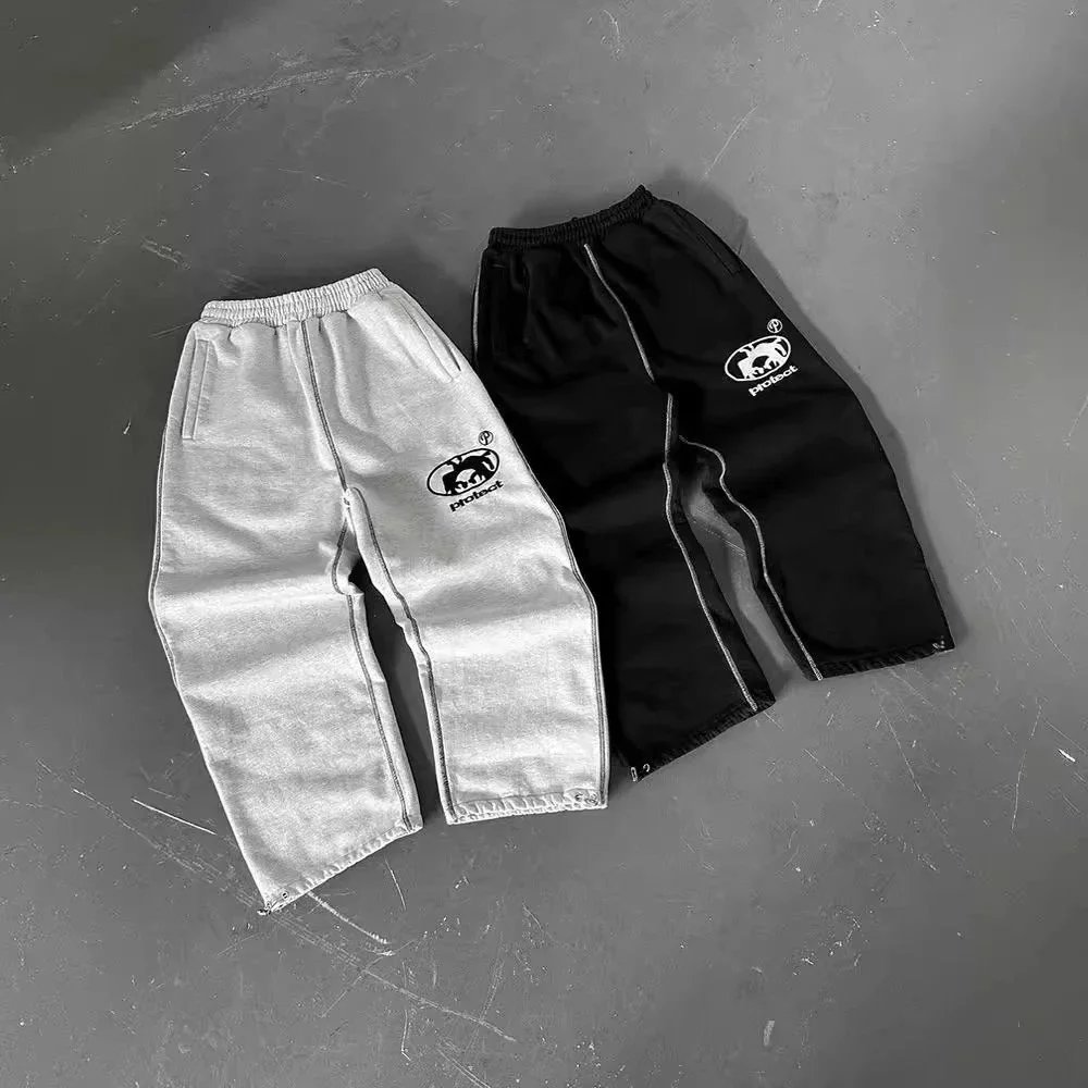 Protect Brand Kids Sweatpants Gray and Black Casual Pants