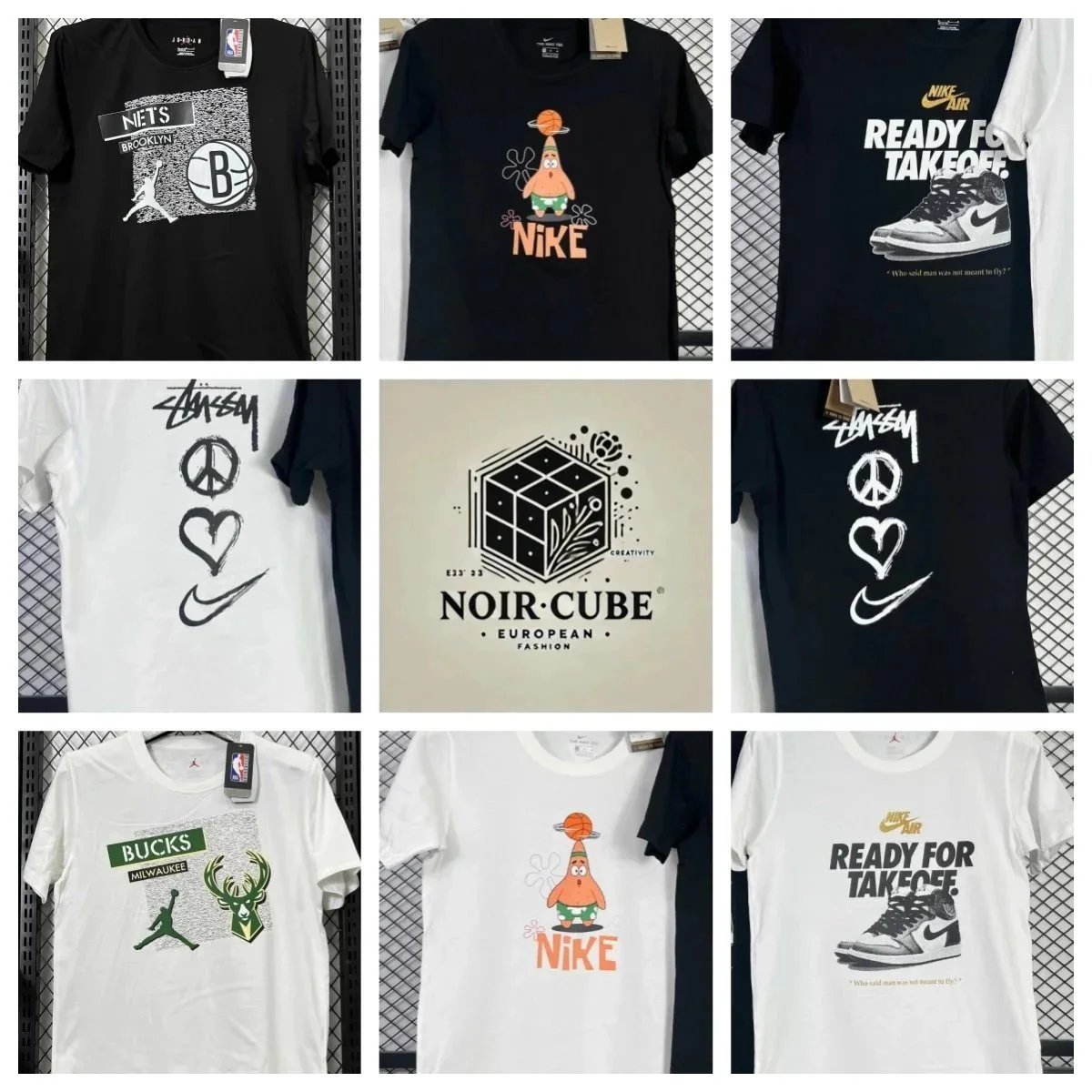 Nike T-Shirts with Basketball Teams and Cartoon Designs