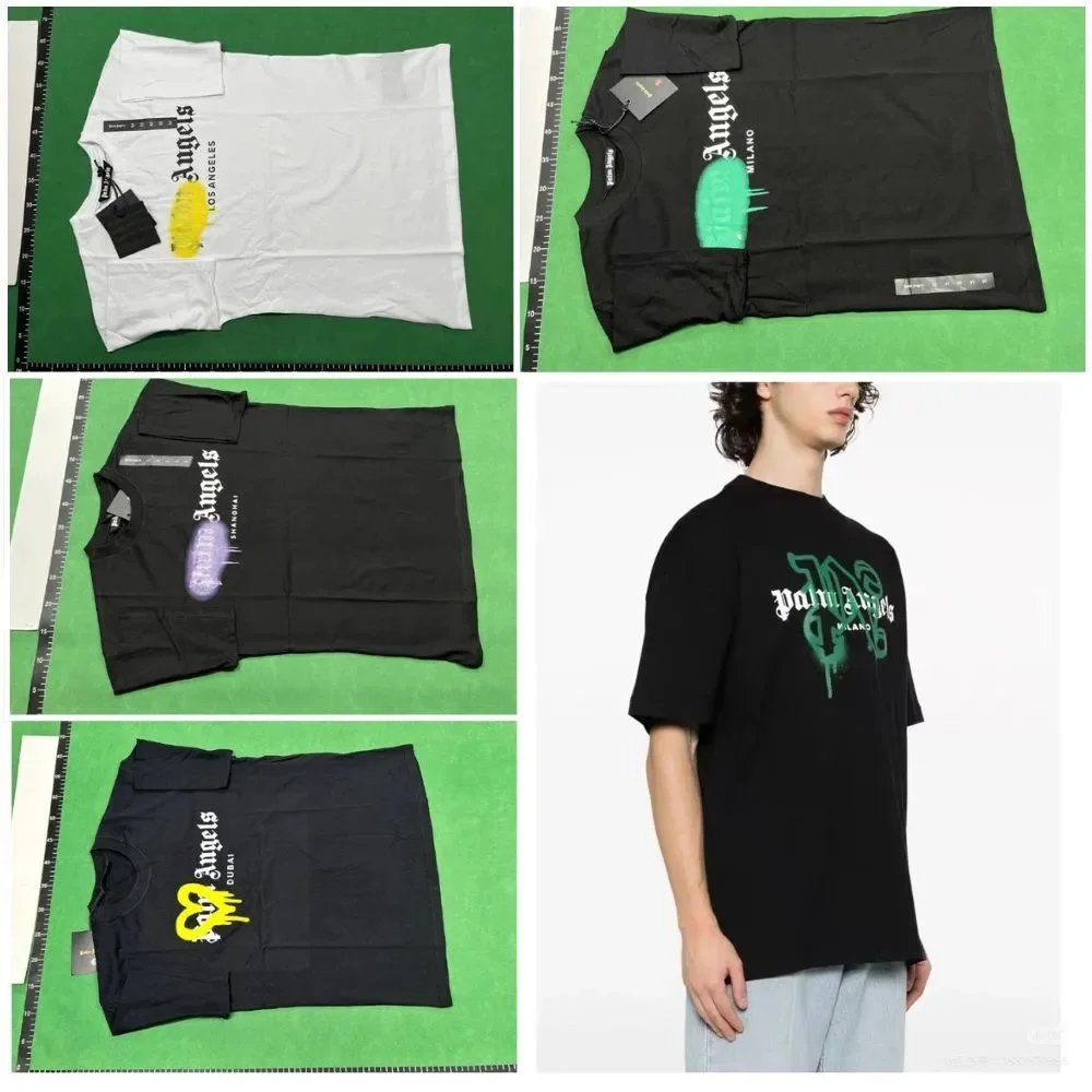Palm Angels Logo Print T-Shirt Men's Streetwear Fashion