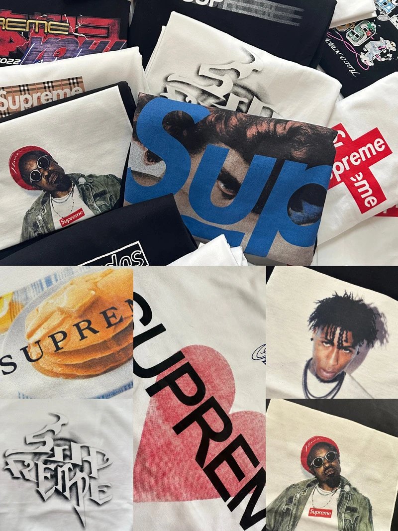 Supreme T-Shirts Collection Featuring Iconic Logos and Designs