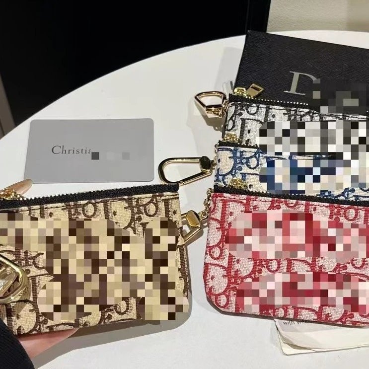 Dior Oblique Print Pouches with Gold Hardware