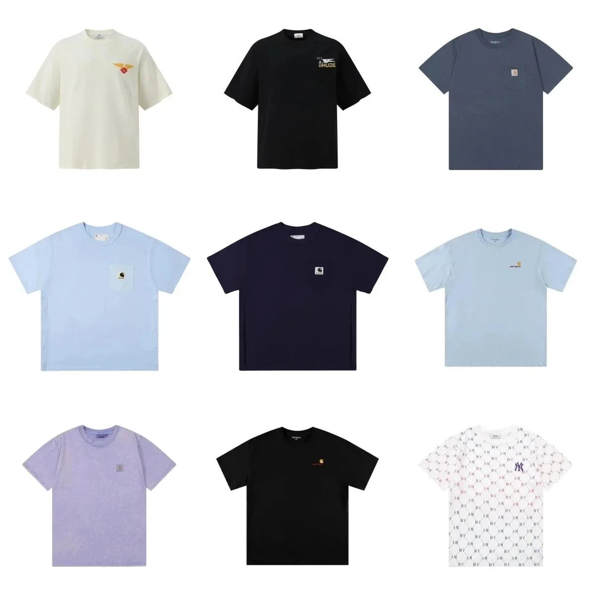 RHUDE Basic T-Shirt Collection Men's Streetwear Fashion