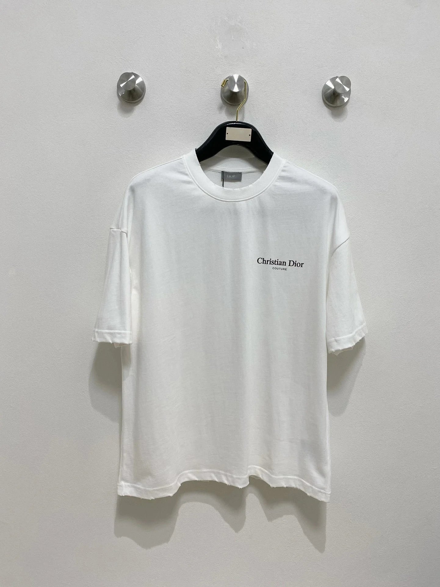 Christian Dior White Logo T-Shirt Men's Fashion