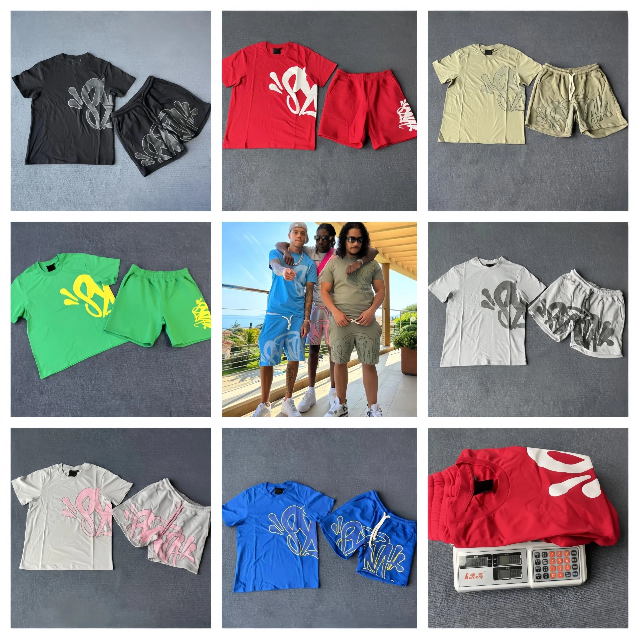 Y2K Streetwear T-Shirt and Shorts Set for Men