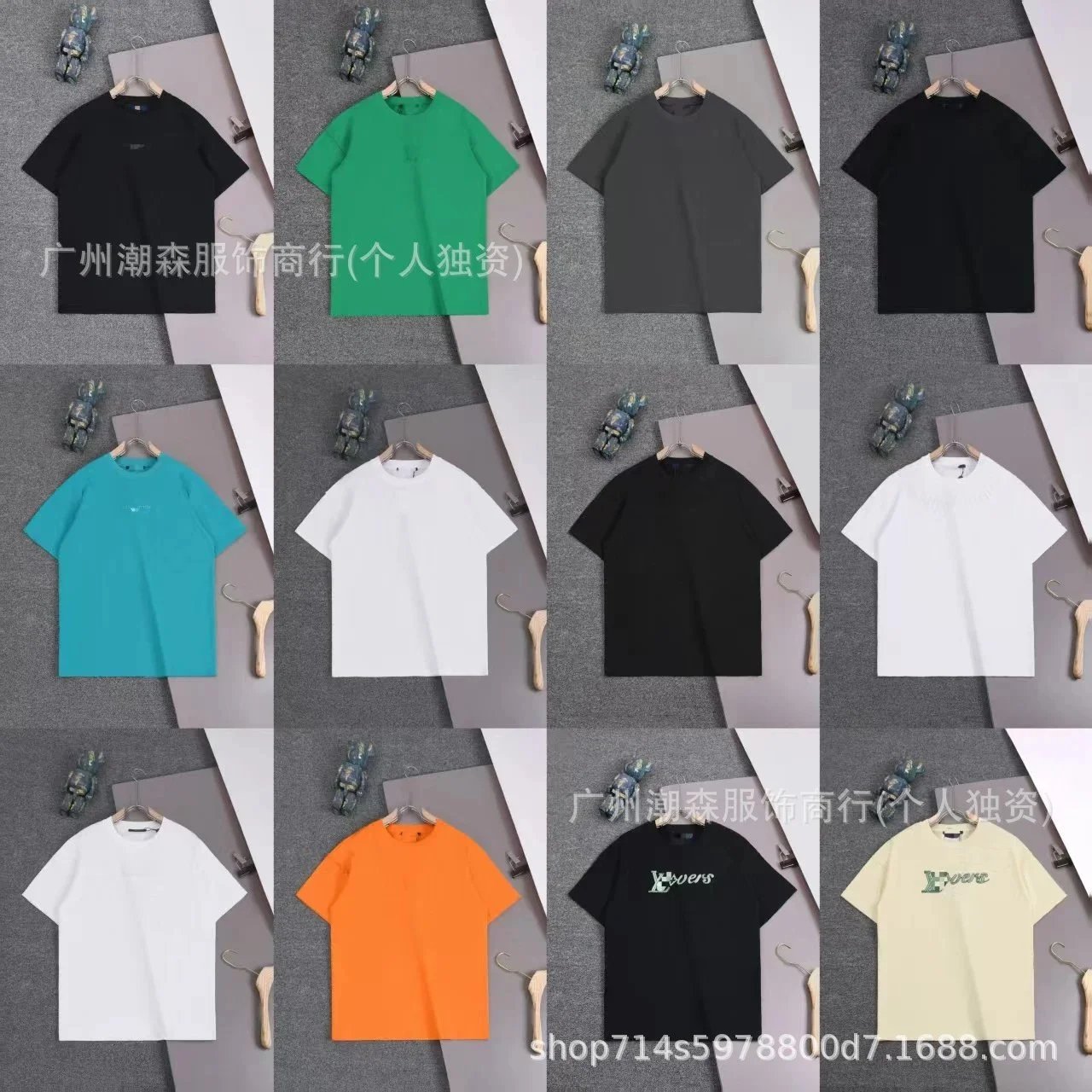 Cotton T-Shirts for Men Casual Basic Solid Color Short Sleeve Tee