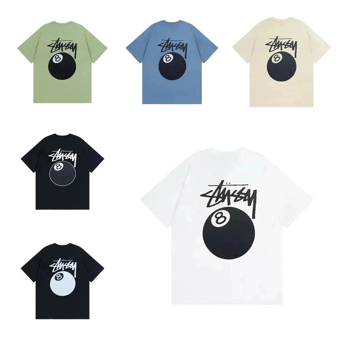 Stussy 8 Ball T-Shirt Men's Streetwear Graphic Tee