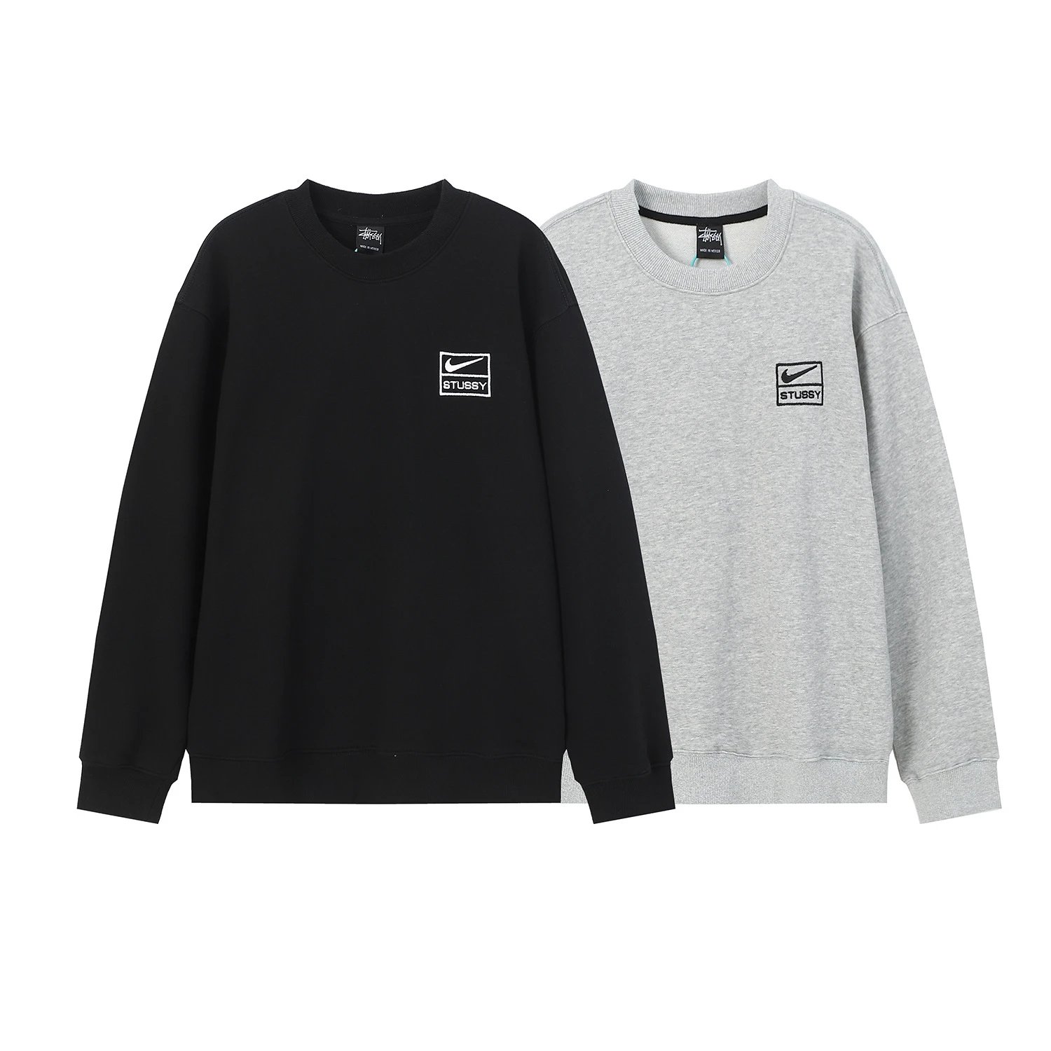 Stussy x Nike Crewneck Sweatshirt Black and Grey