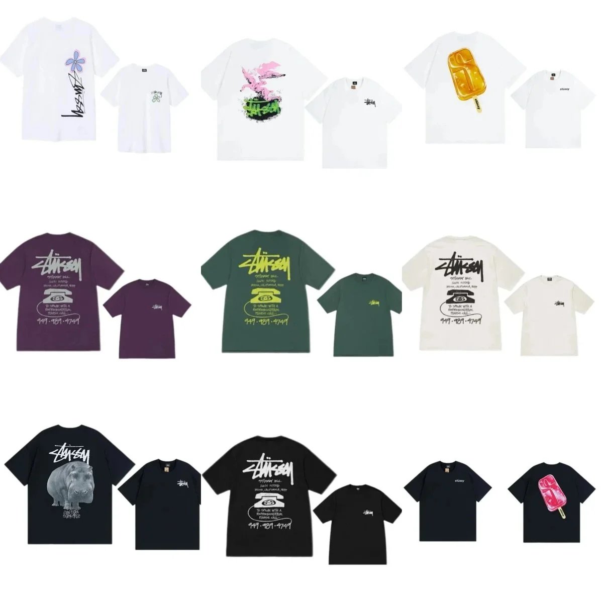 Stussy T-Shirts Collection Graphic Streetwear Tees