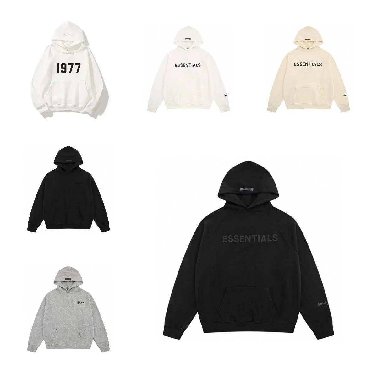 Essentials Hoodie 1977 Logo Sweatshirt Men Women Streetwear