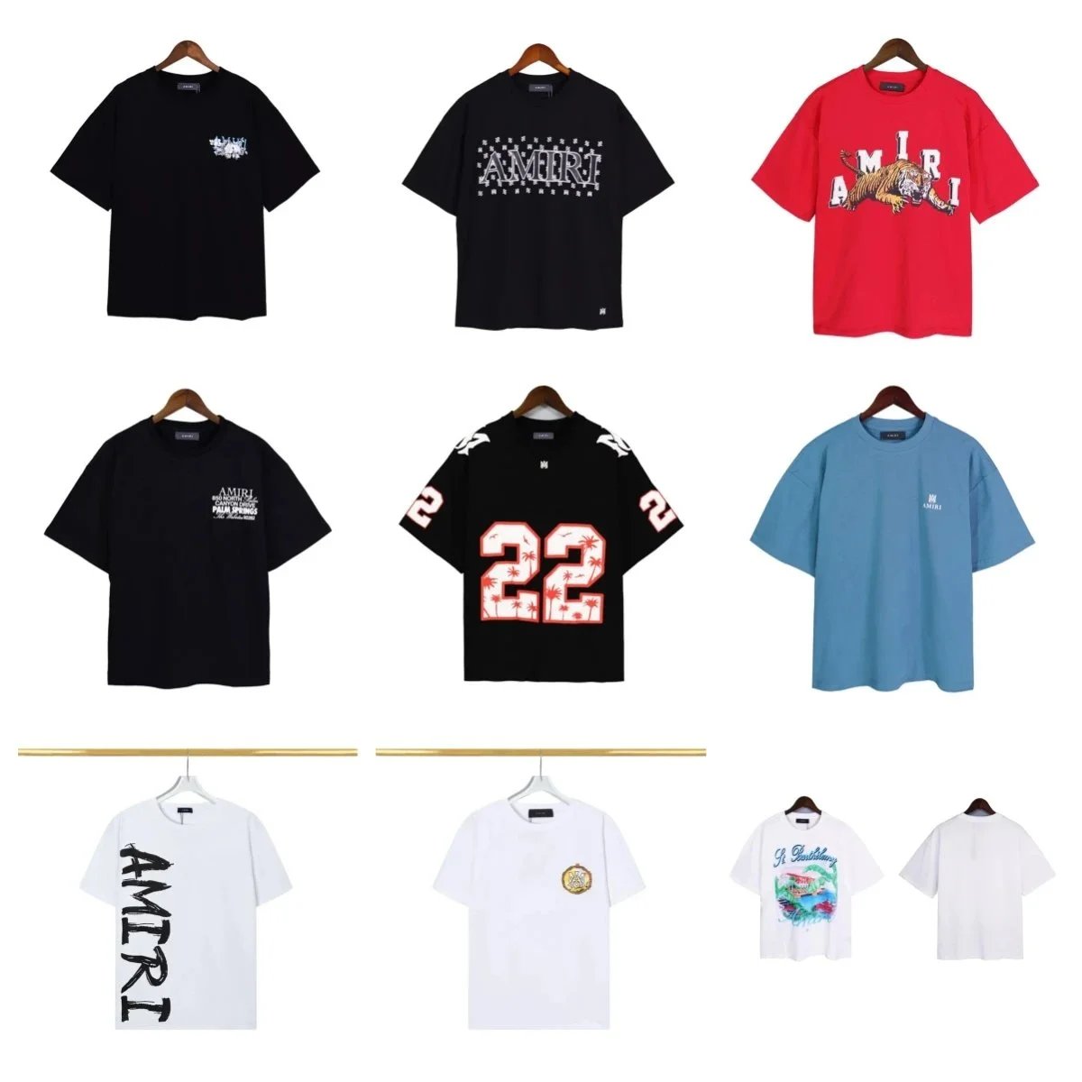 AMIRI T-Shirts Collection Men's Streetwear Fashion Tees