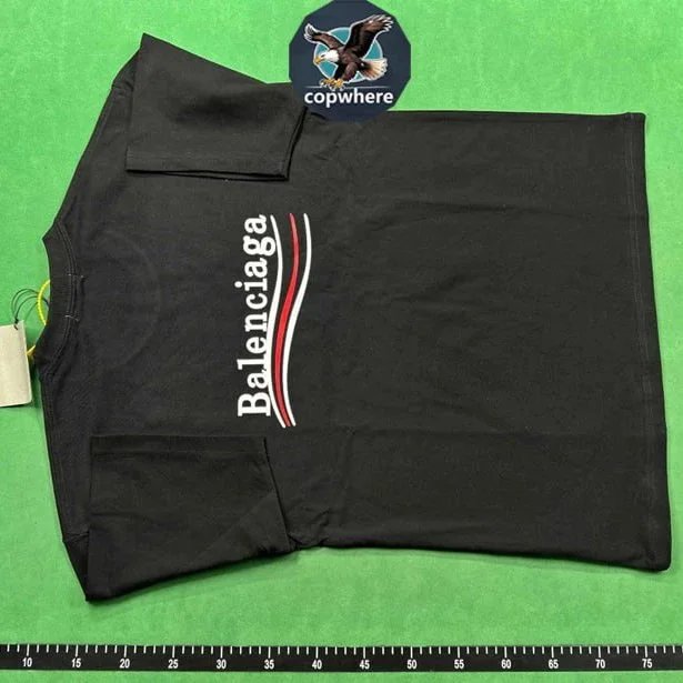 Balenciaga Black T-Shirt with Logo Design